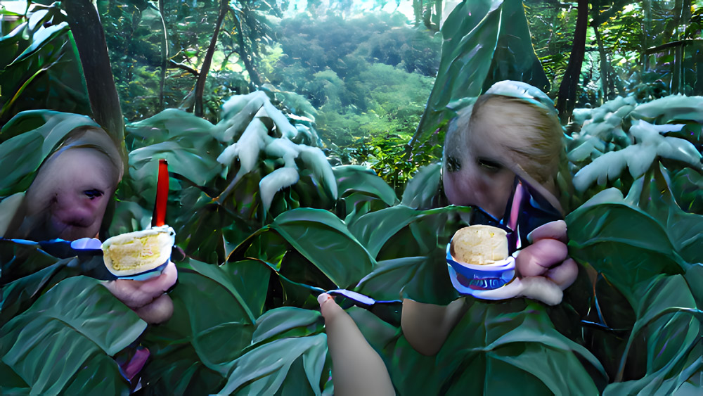 …Vanille chili eis essen im Dschungel