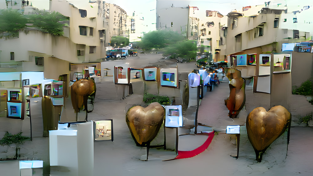 …eine Kunstausstellung in der Stadt der Herzen