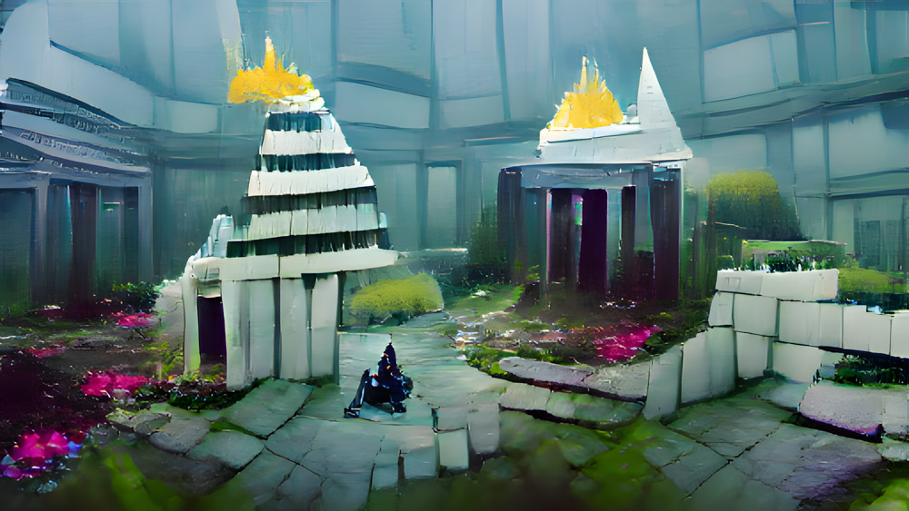 …ein Tempel aus Nichts im Garten der Allmende