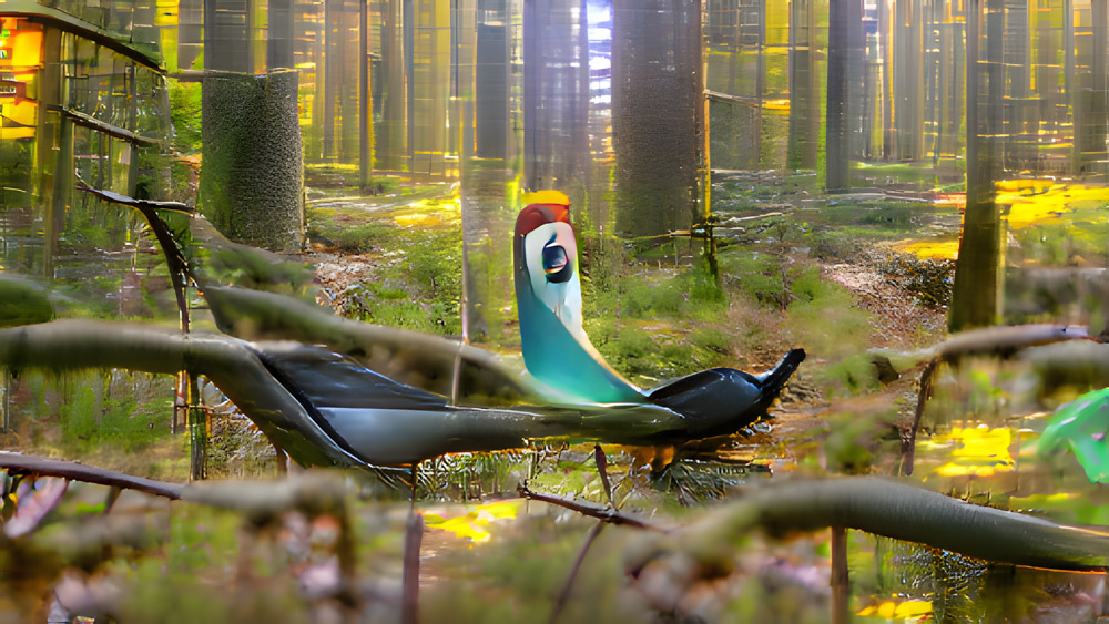 …ein Paradiesvogel in einem deutschen Wald.